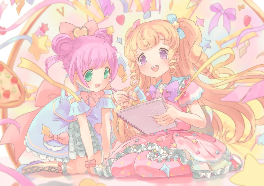 manaka laala and yumekawa yui (pretty series and 2 more) drawn by ruru_ashihara