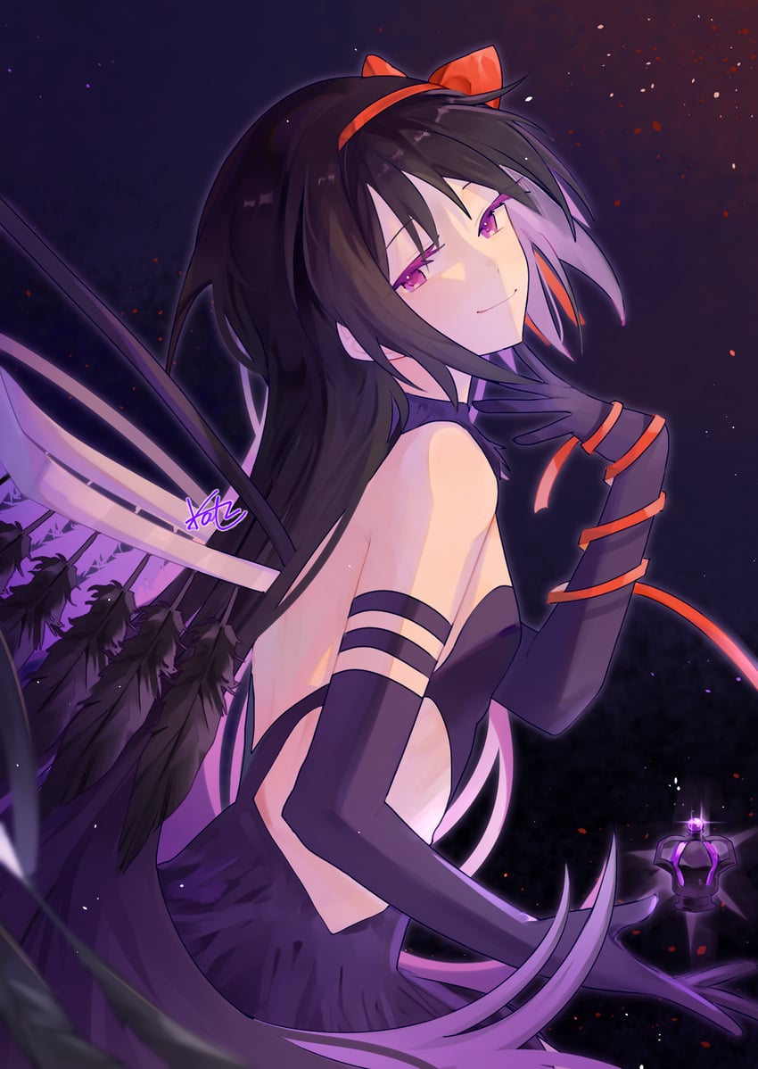 akemi homura and akuma homura (mahou shoujo madoka magica and 1 more) drawn by katzyi_ly
