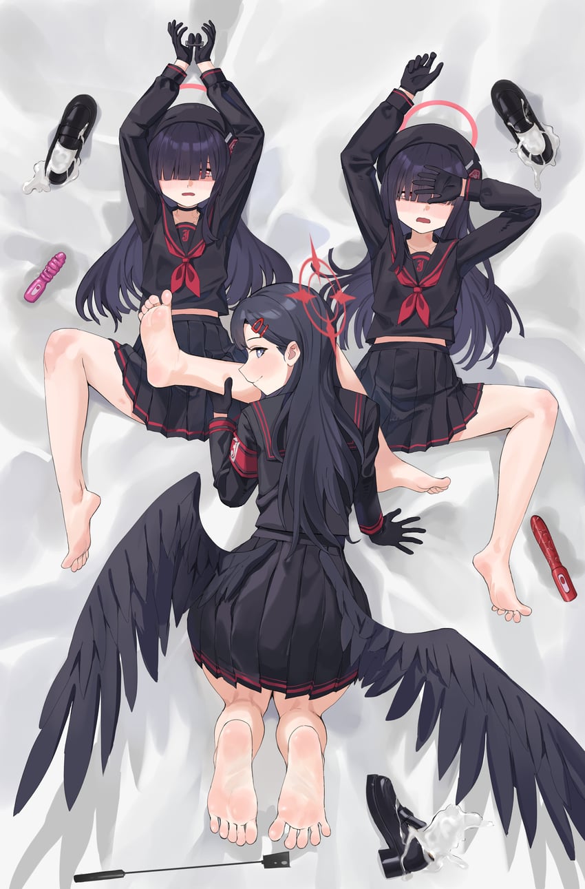 ichika and justice task force member (blue archive) drawn by chuck_(harfmoondark)