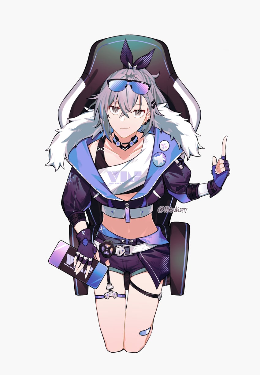 silver wolf (honkai and 1 more) drawn by natsuki_(2917)