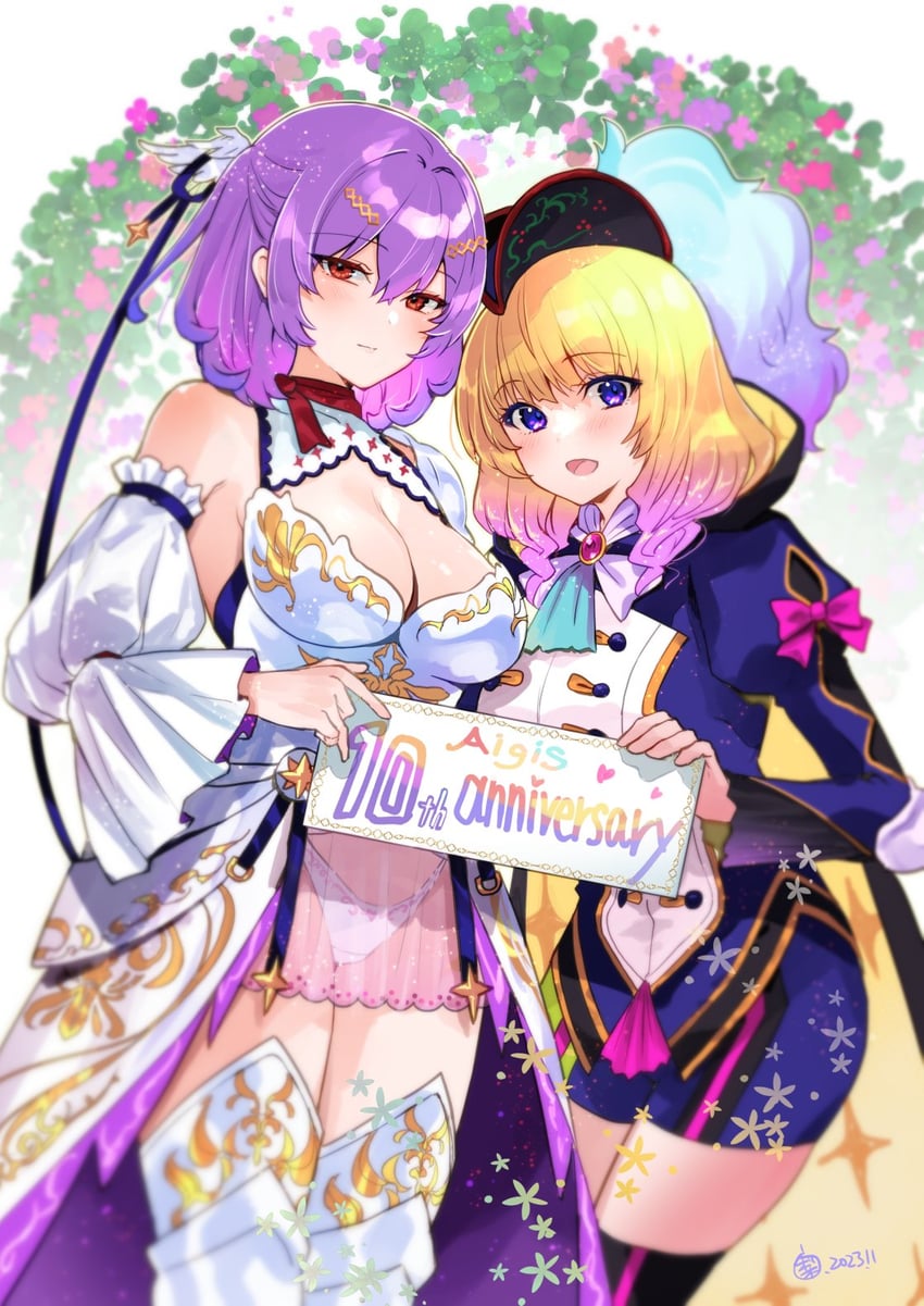 aran and margaret (sennen sensou aigis) drawn by sagara_riri