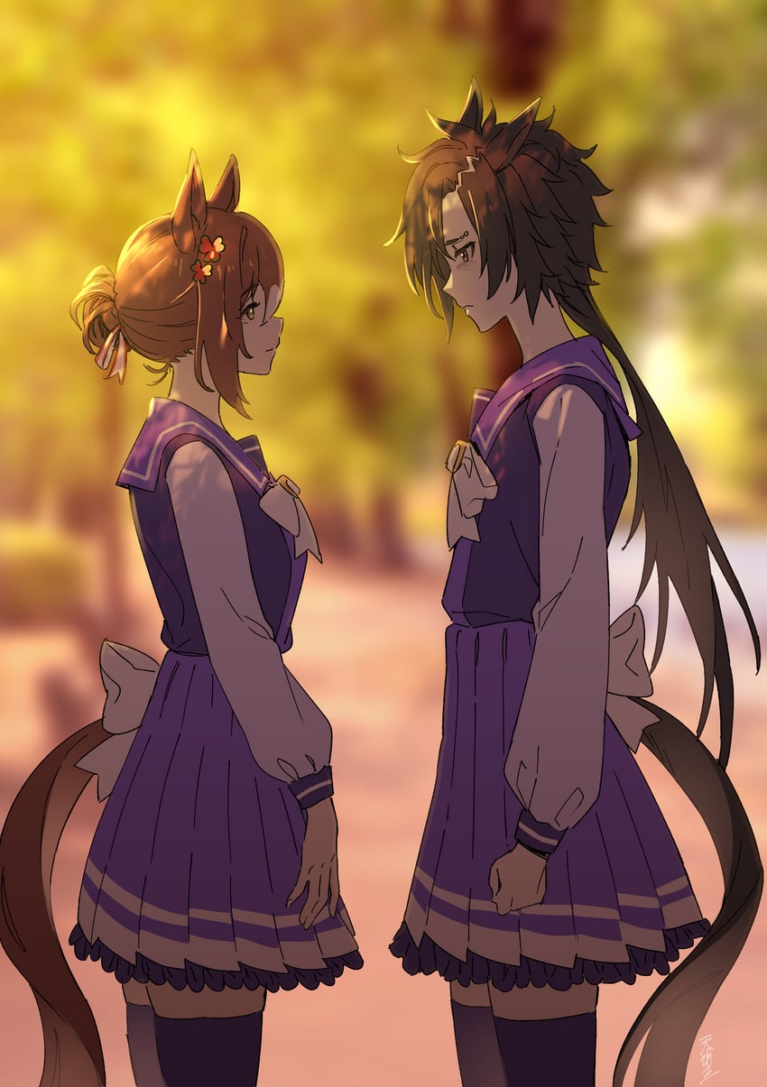 fine motion and air shakur (umamusume) drawn by matoi_sakuretsu