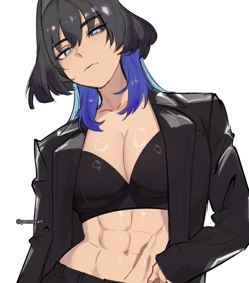 ouro kronii (hololive and 1 more) drawn by pomuya