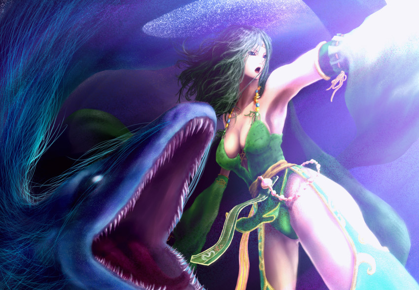 rydia and leviathan (final fantasy and 1 more) drawn by y"s