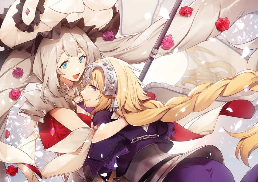 jeanne d'arc and marie antoinette (fate and 2 more) drawn by no-kan