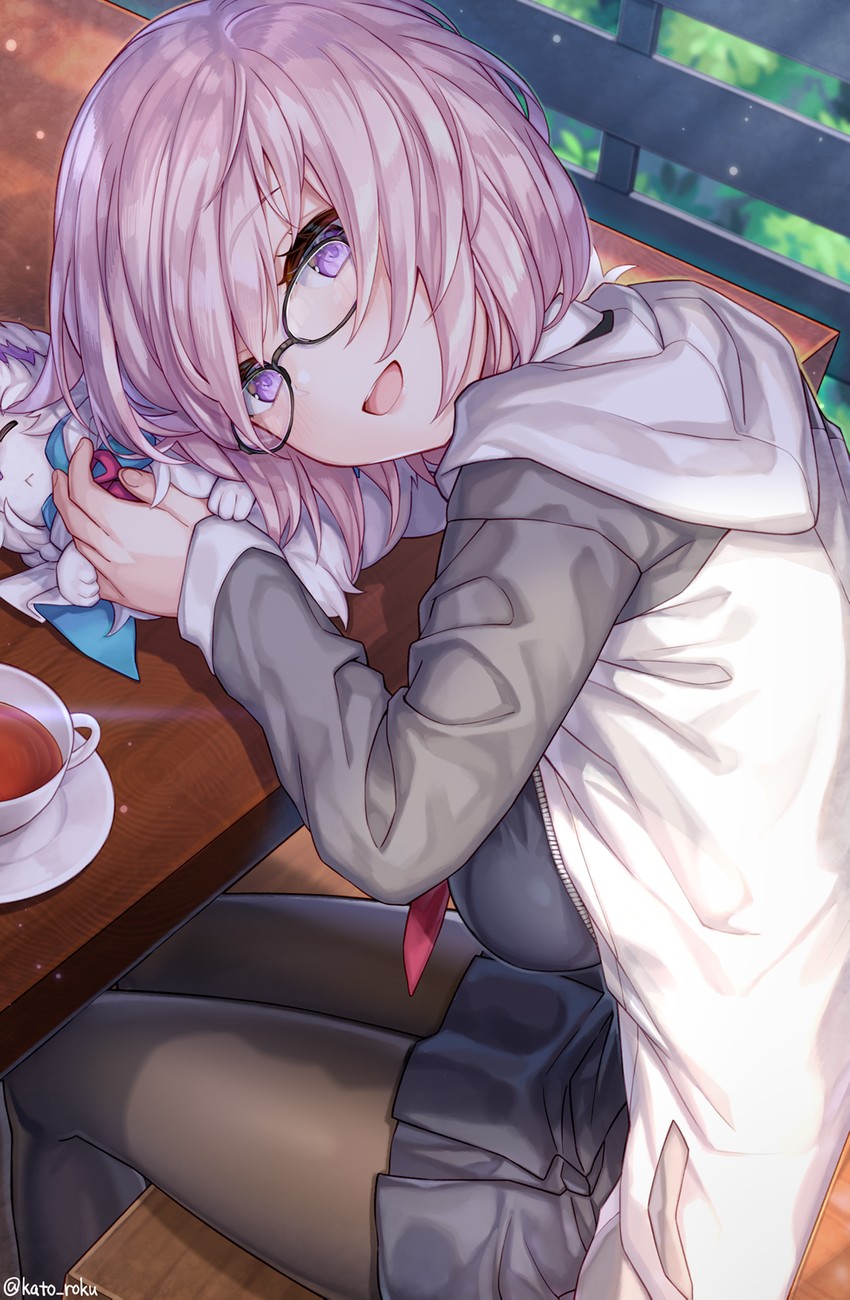 mash kyrielight and fou (fate and 1 more) drawn by katoroku
