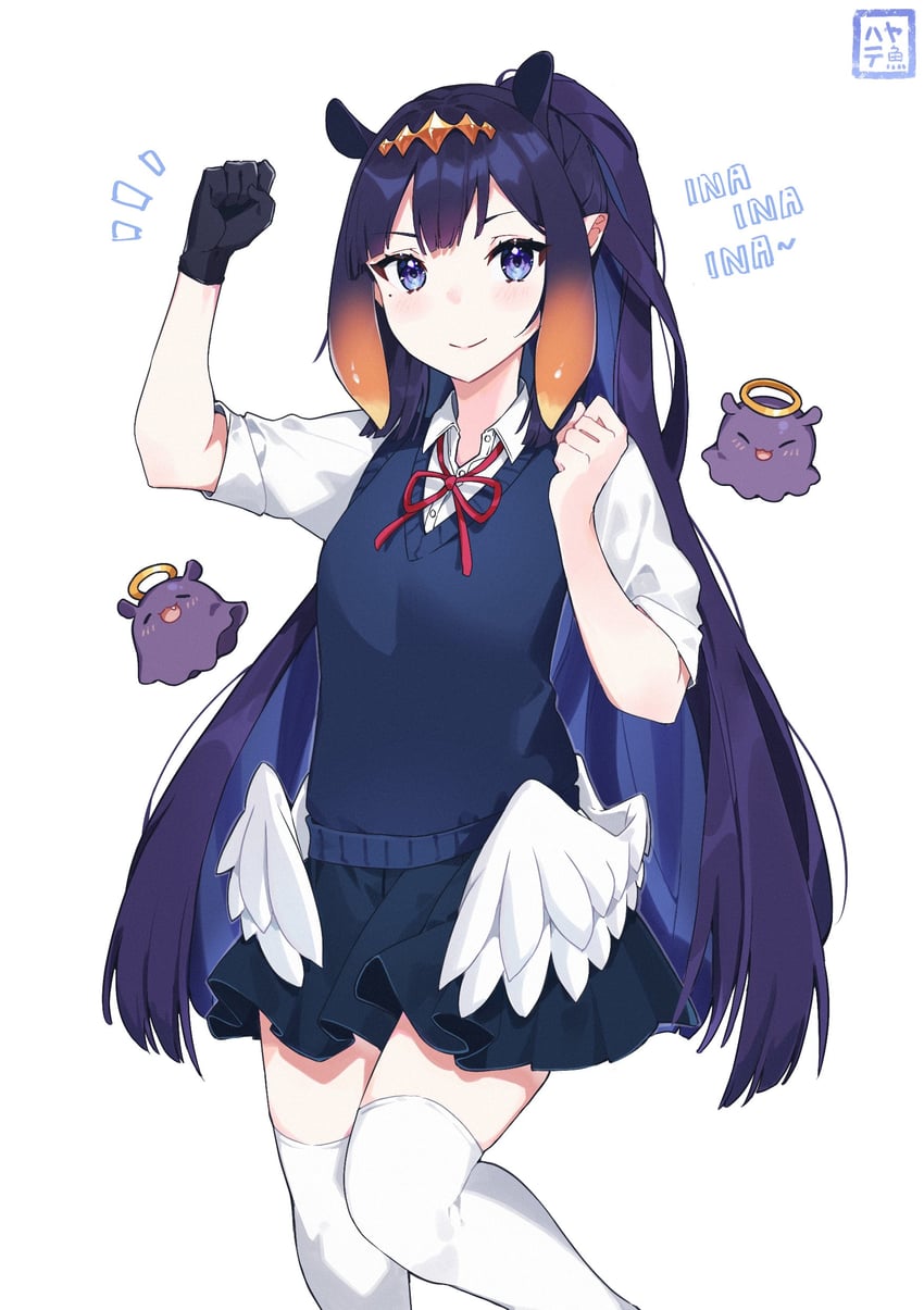 ninomae ina'nis and takodachi (hololive and 1 more) drawn by hayate_fish