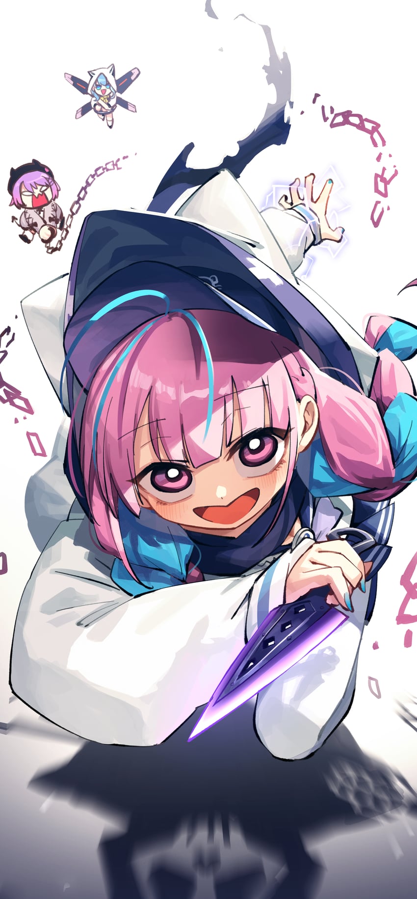 hoshimachi suisei, minato aqua, tokoyami towa, wraith, and valkyrie (hololive and 1 more) drawn by adarin