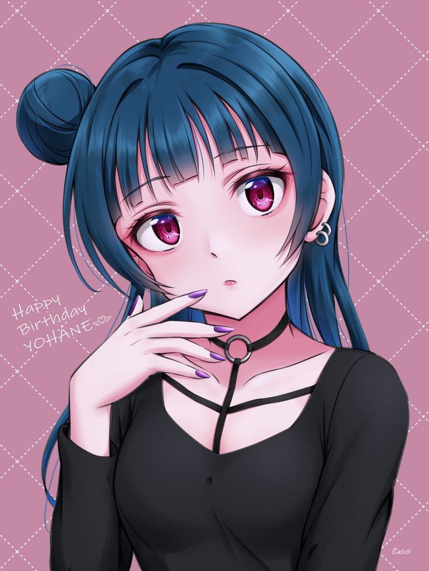 tsushima yoshiko (love live! and 1 more) drawn by ckst