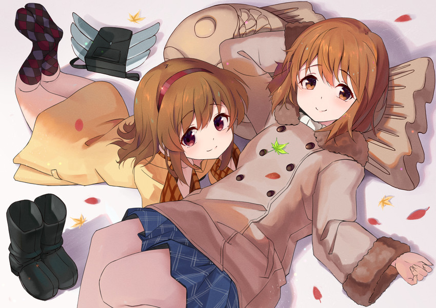 hagiwara yukiho and tsukimiya ayu (idolmaster and 1 more) drawn by tagame_(tagamecat)