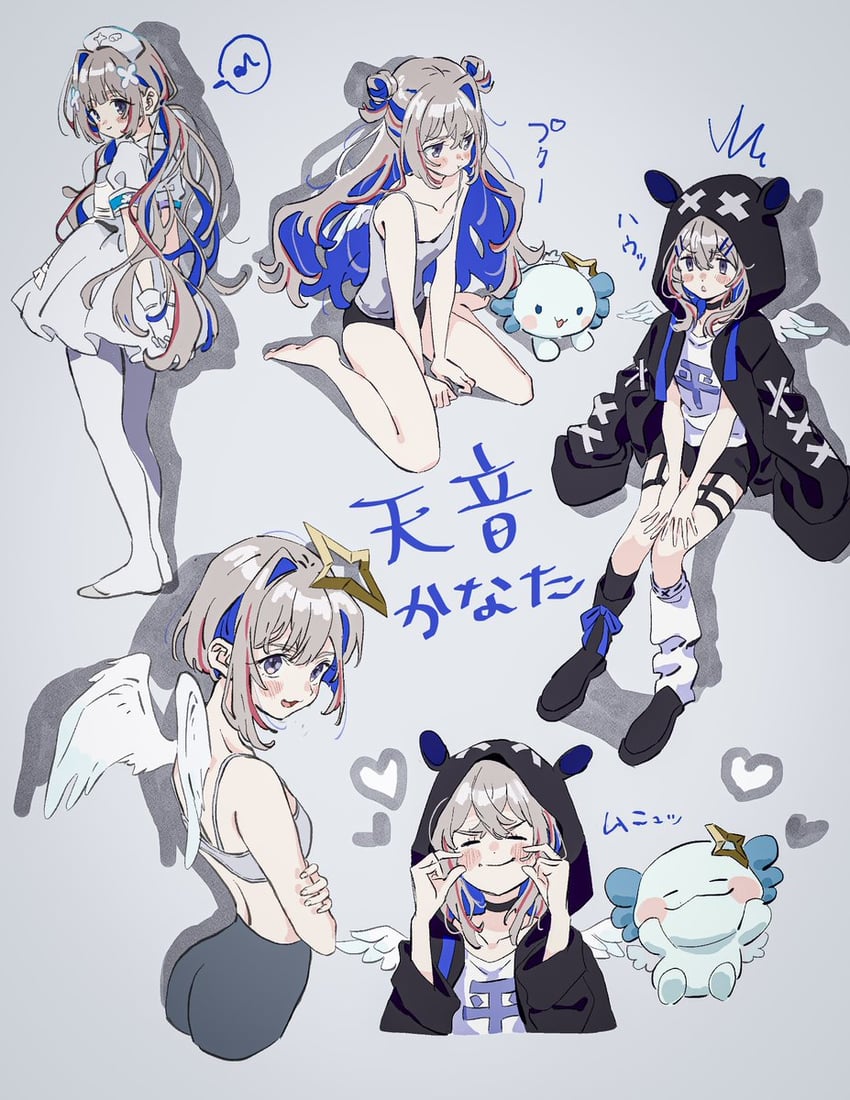 amane kanata and upao (hololive) drawn by takaki_(mh_399)