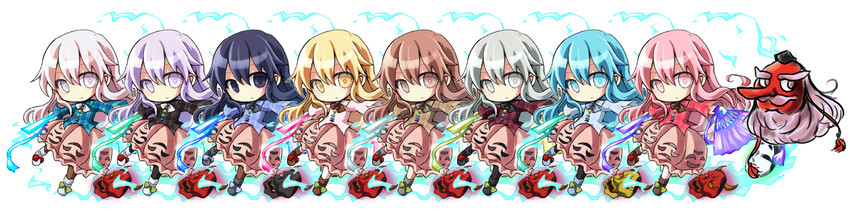 hata no kokoro (touhou and 1 more) drawn by ys_(fall)