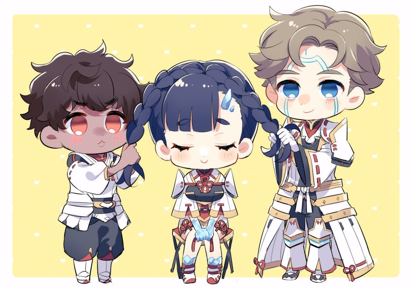 taion, isurd, and nimue (xenoblade chronicles and 1 more) drawn by himeno345