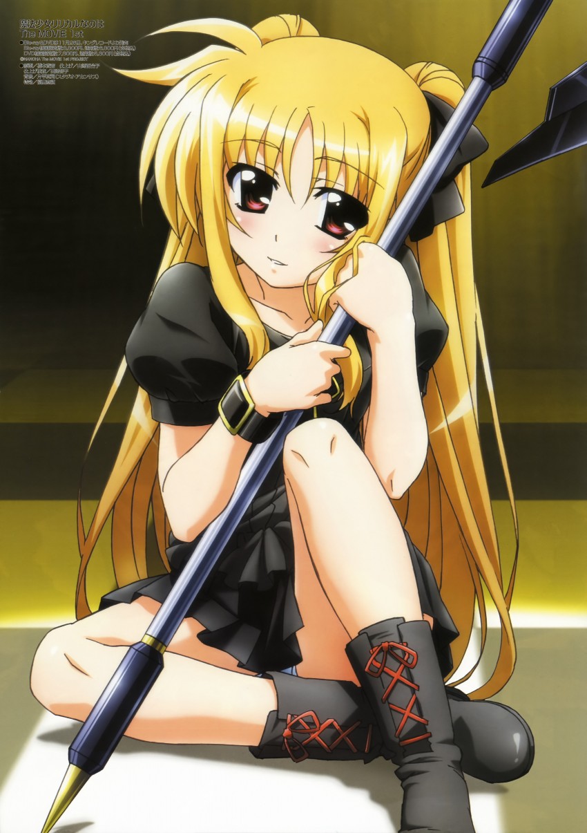 fate testarossa and bardiche (lyrical nanoha and 3 more) drawn by hashimoto_takayoshi
