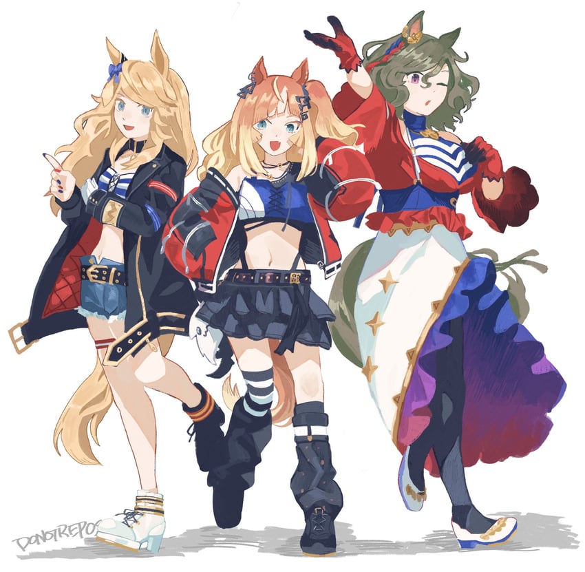 gold city, tap dance city, and espoir city (umamusume) drawn by ummsm_88