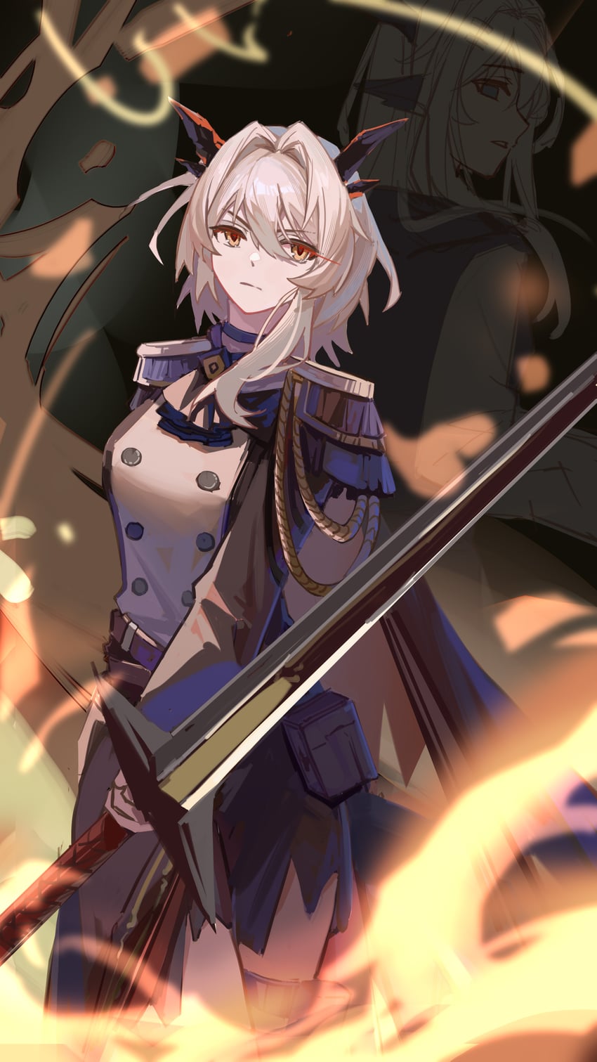talulah, alina, and talulah the fighter (arknights) drawn by falseartstu