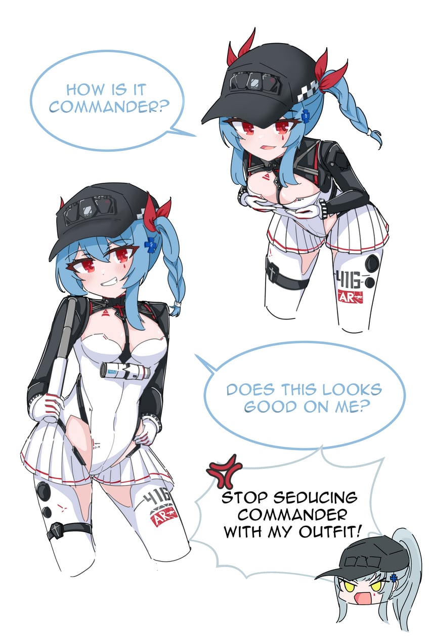 hk416, klukai, and colphne (girls' frontline and 1 more) drawn by risu_(risu028)