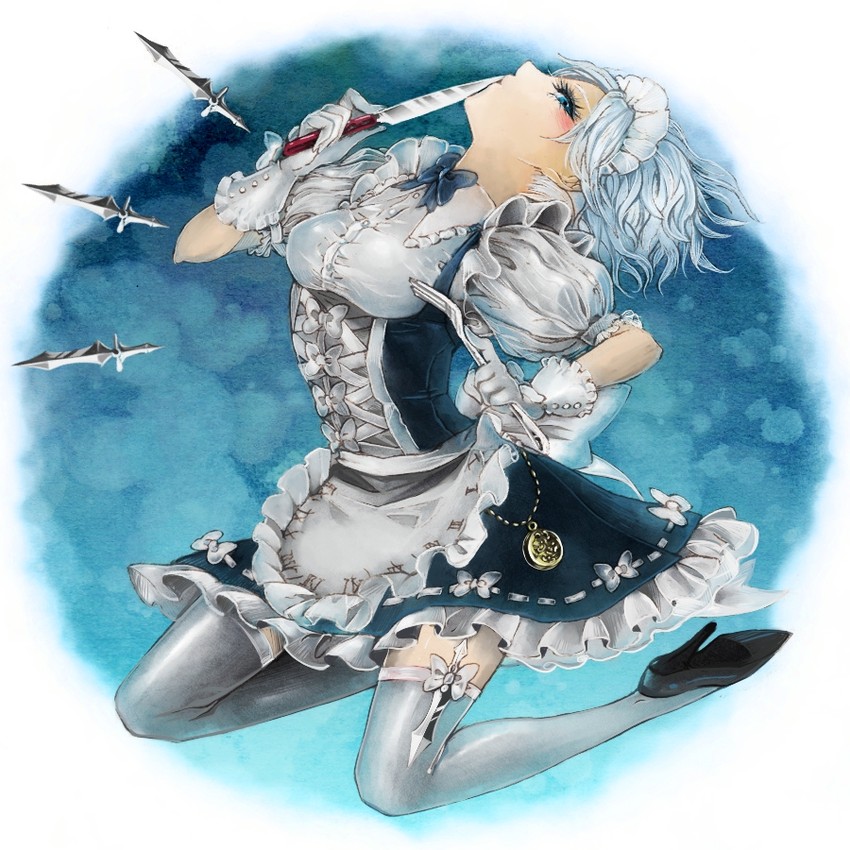 izayoi sakuya (touhou) drawn by ryusei_(ryusei_b) and takatora
