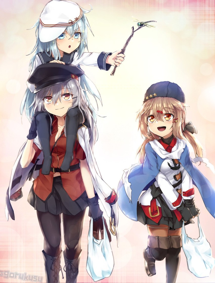 hibiki, verniy, gangut, and tashkent (kantai collection) drawn by cheese_(cheese_koubou)