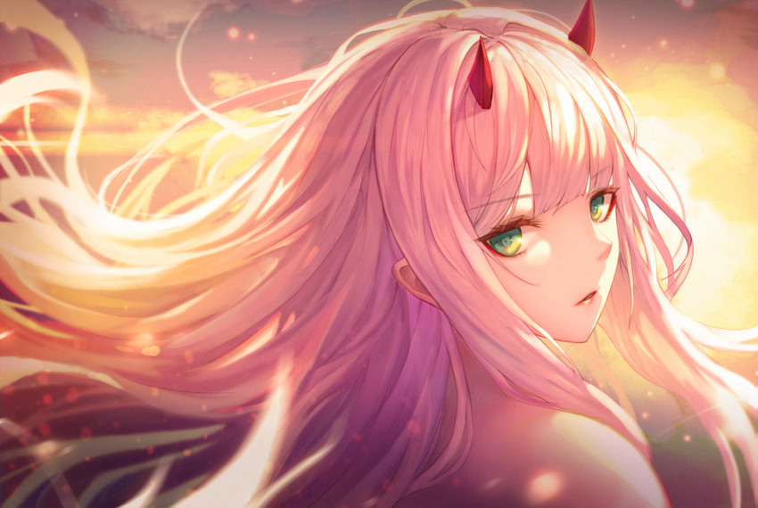 zero two (darling in the franxx) drawn by inho_song