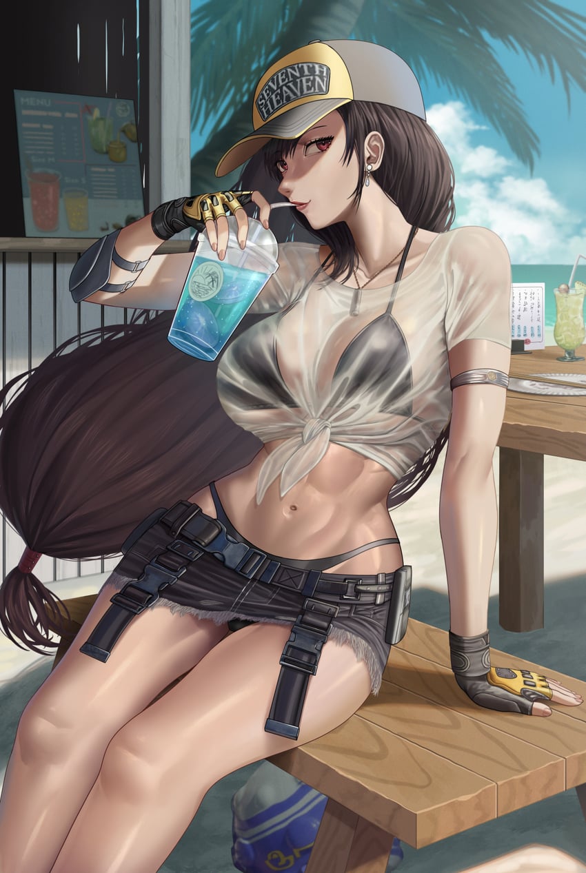 tifa lockhart (final fantasy and 3 more) drawn by silvertsuki