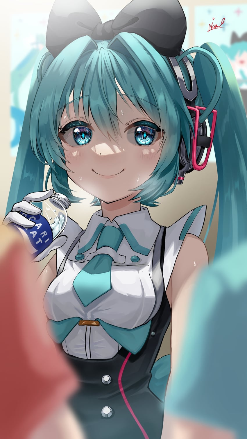 hatsune miku and magical mirai miku (vocaloid and 2 more) drawn by tatyaoekaki