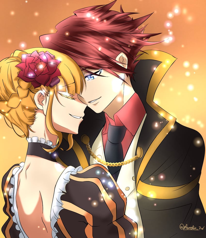 beatrice and ushiromiya battler (umineko no naku koro ni) drawn by marcelix