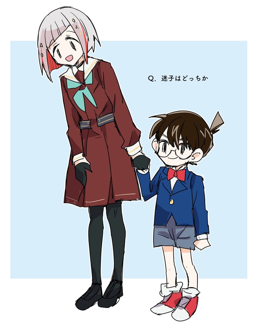 yugiri tsuzuri and edogawa conan (love live! and 2 more) drawn by kanduki_kamibukuro