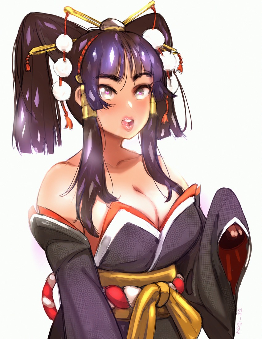 akiyama mio and nyotengu (k-on! and 1 more) drawn by keigi
