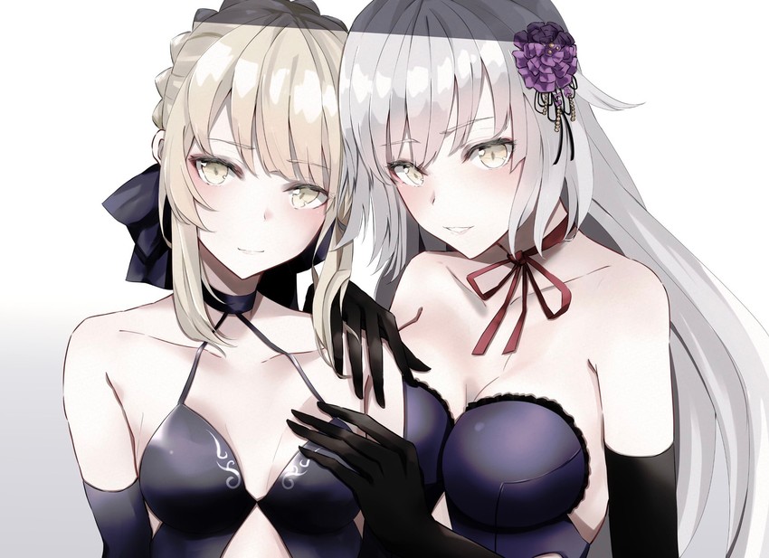 artoria pendragon, jeanne d'arc alter, and saber alter (fate and 1 more) drawn by ka1se1
