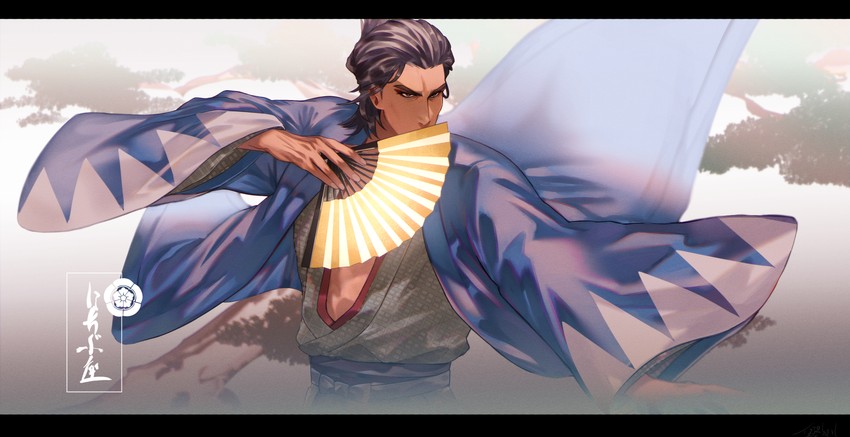 kiryu kazuma and sakamoto ryouma (ryuu ga gotoku and 1 more) drawn by irei_yukitoshi