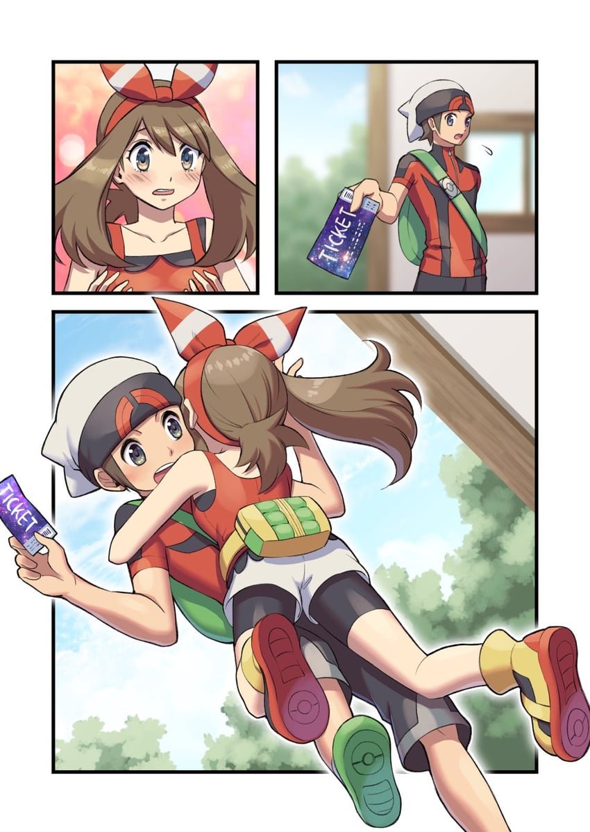 may and brendan (pokemon and 1 more) drawn by clutch2130