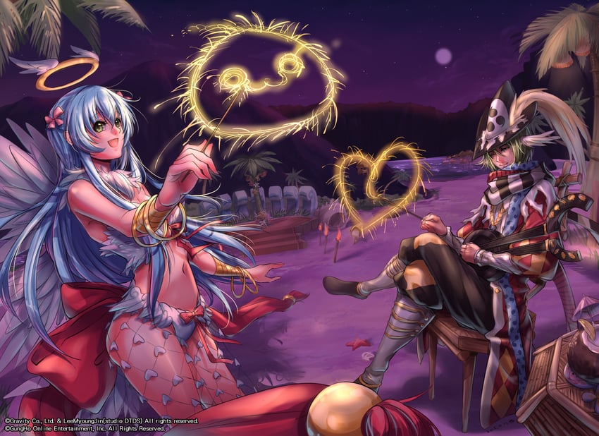 poring, wanderer, and minstrel (ragnarok online) drawn by wei_yudu_rou