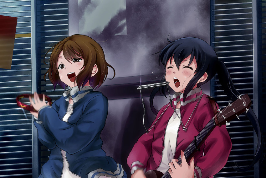 nakano azusa and hirasawa yui (k-on! and 1 more) drawn by sakayama_shinta