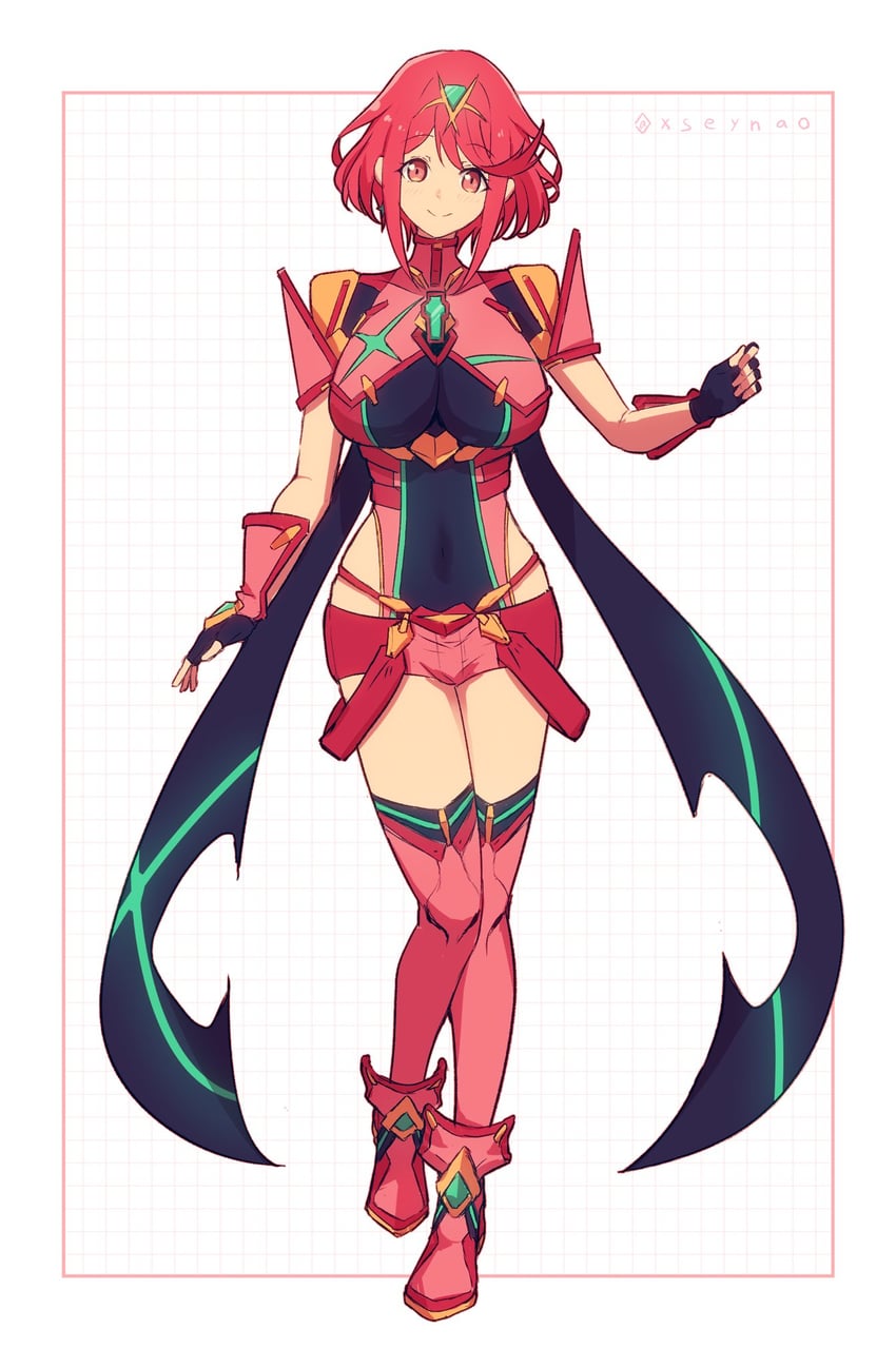 pyra (xenoblade chronicles and 1 more) drawn by mochimochi_(xseynao)