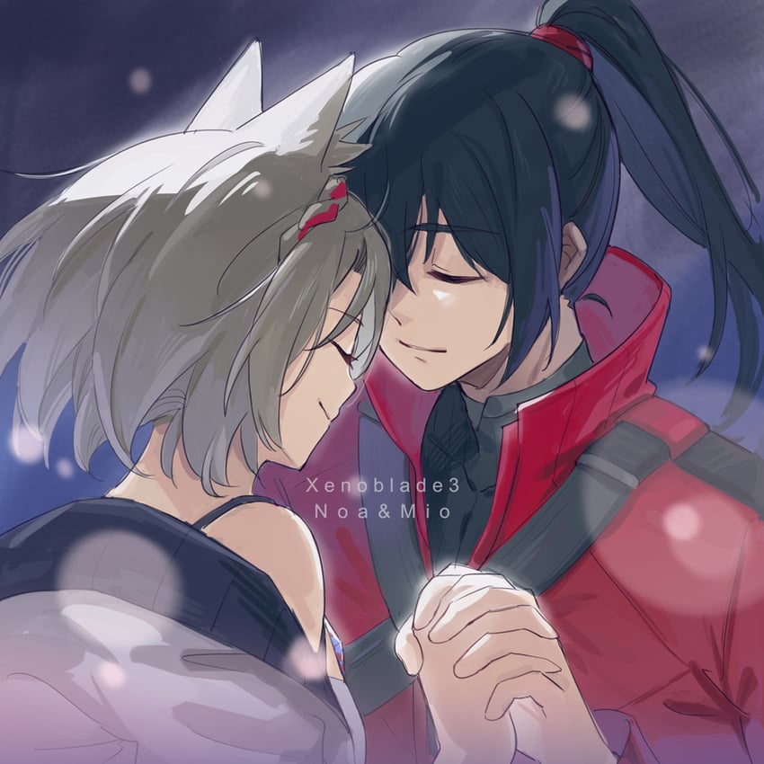 mio and noah (xenoblade chronicles and 1 more) drawn by npc_(nemui)