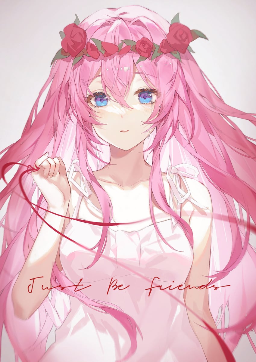 megurine luka (vocaloid and 1 more) drawn by kiduki