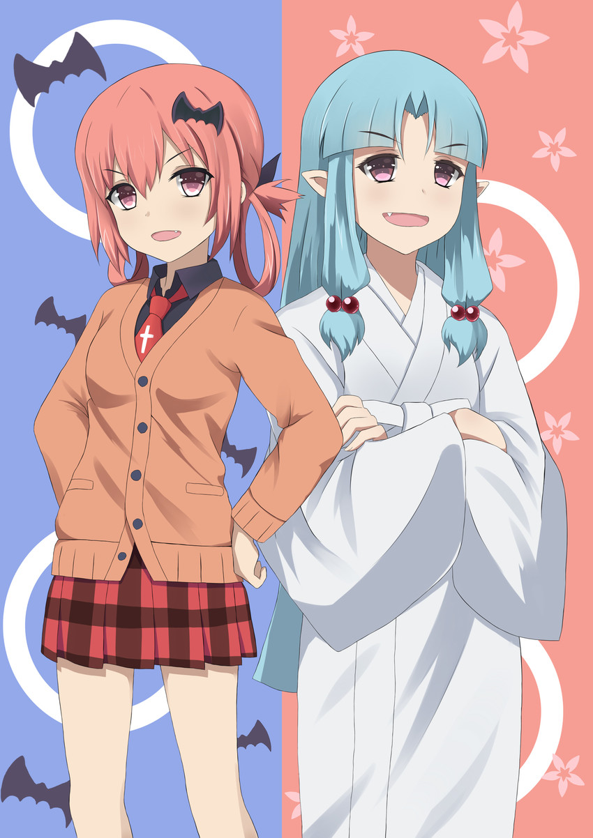 satanichia kurumizawa mcdowell, kiriha, and oozora naomi (gabriel dropout and 1 more) drawn by jie_xian_(tsuki)