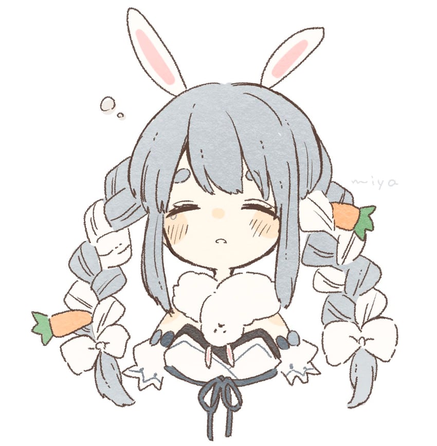 usada pekora and don-chan (hololive) drawn by traum38