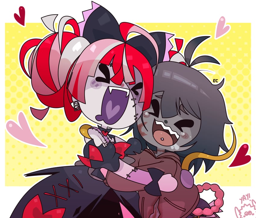 kureiji ollie and zonbko (hololive and 2 more) drawn by e_c_(ttamagottamago)