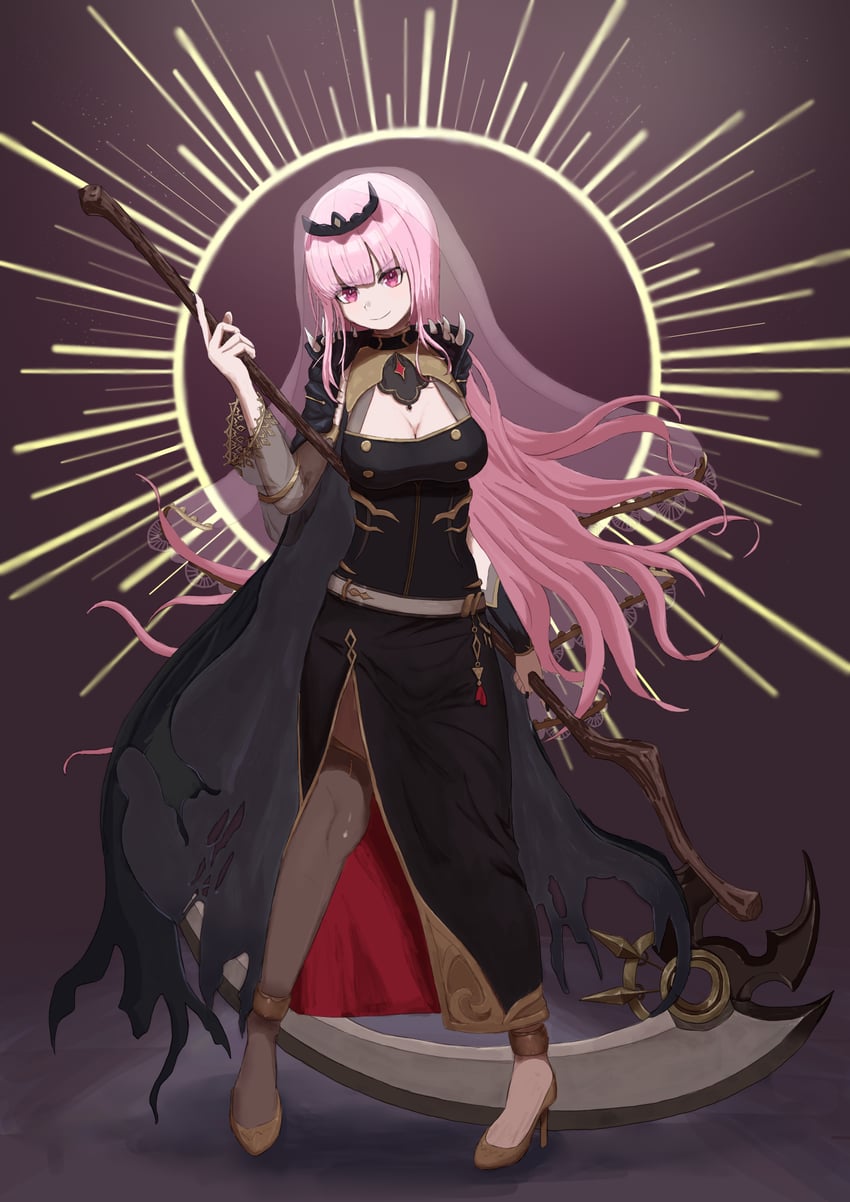 mori calliope (hololive and 1 more) drawn by icetea_art