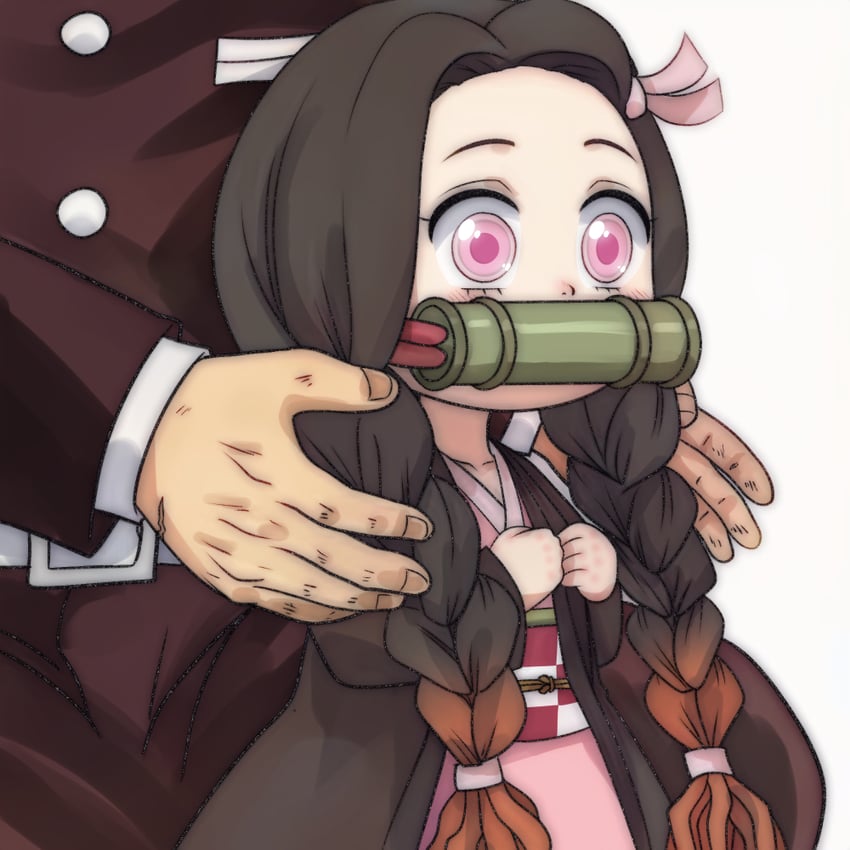 kamado nezuko and kamado tanjirou (kimetsu no yaiba) drawn by t_jiroo_(ringofriend)