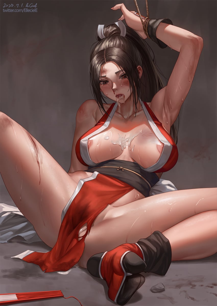 shiranui mai (the king of fighters and 1 more) drawn by elleciel.eud