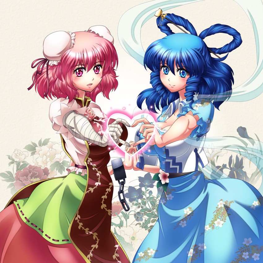 kaku seiga and ibaraki kasen (touhou) drawn by raionsan