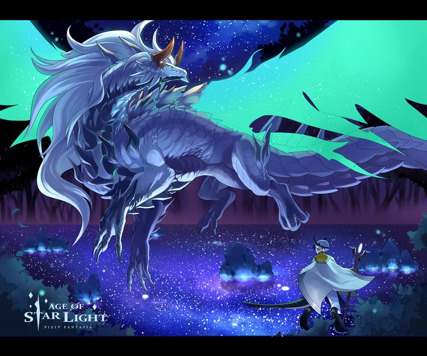 pixiv fantasia and 1 more drawn by ketaru