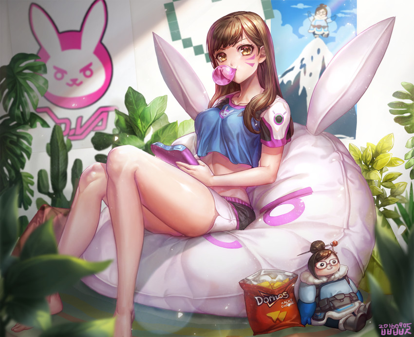 d.va and mei (overwatch and 1 more) drawn by box_(hotpppink)