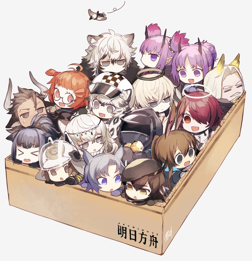 doctor, amiya, exusiai, pramanix, jessica, and 12 more (arknights) drawn by nitaka_(fujikichi)