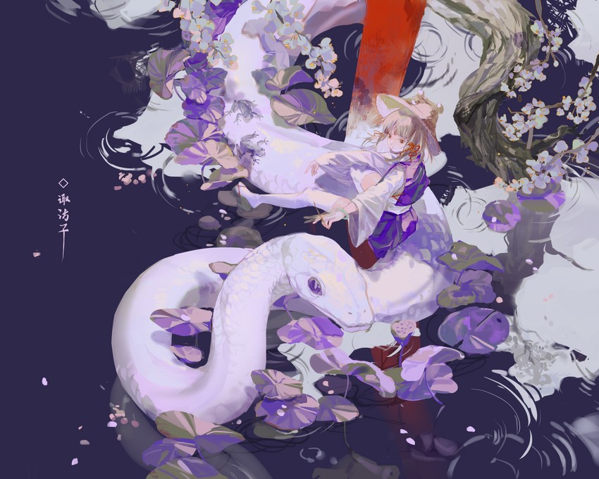 moriya suwako and mishaguji (touhou) drawn by cui_(jidanhaidaitang)