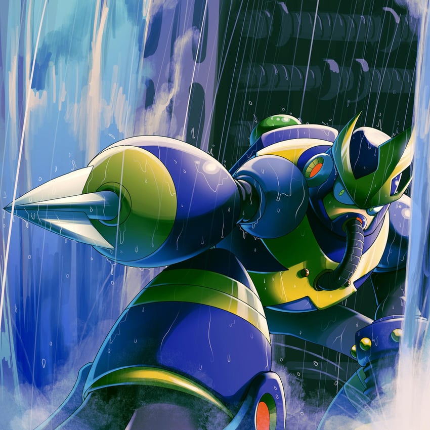wave man (mega man and 1 more) drawn by imbisibol