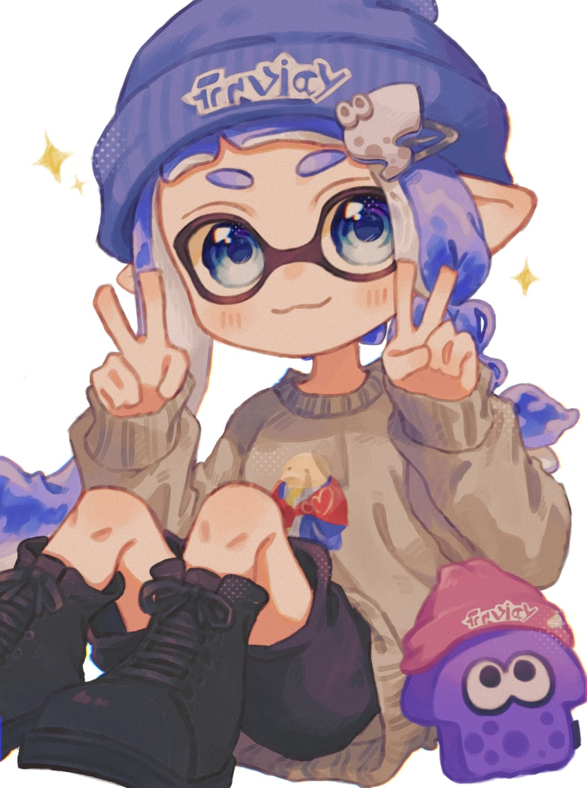 inkling player character and inkling girl (splatoon and 1 more) drawn by ochocho2828